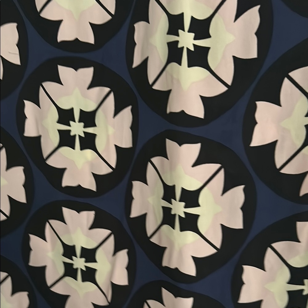 Diane Von Furstenberg Floral Navy and Cream Dress